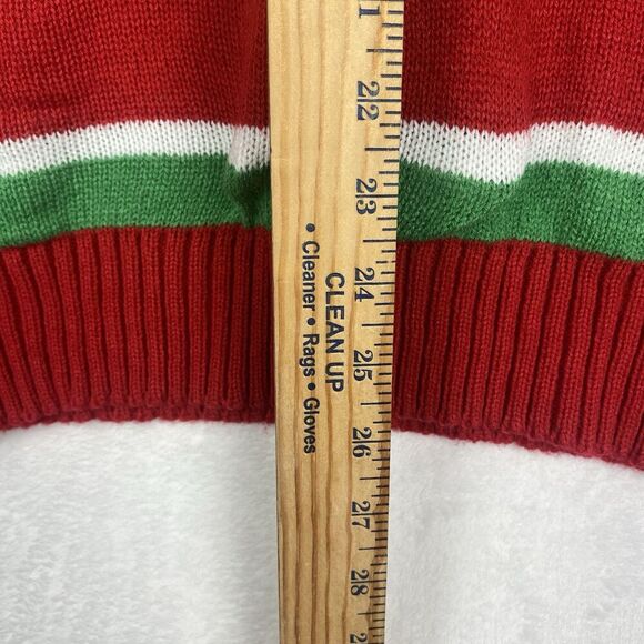 American Stitch Christmas Ugly Sweater Adult Red Long Sleeve Crewneck Pullover - Picture 5 of 8